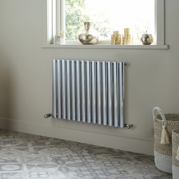 Dorney Single Horizontal Radiator in Chrome - 600mm x 832mm 128005 Towelrads Dorney Single Horizontal Radiator in Chrome - 600mm x 832mm 128005