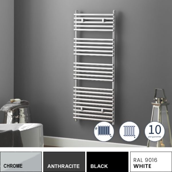 Towelra Iridio Towel Radiator in Chrome