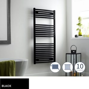 Towelrads Pisa Straight Towel Rail in Black