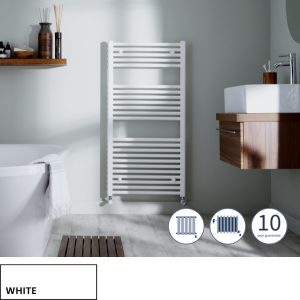 Towelrads Pisa Straight Towel Radiator in White
