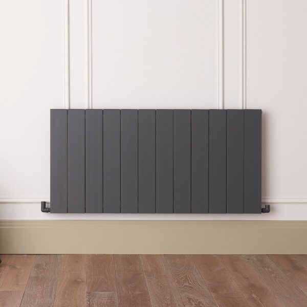 Towelrads Ascot Horizontal radiator in anthracite - 600mm x 1224mm