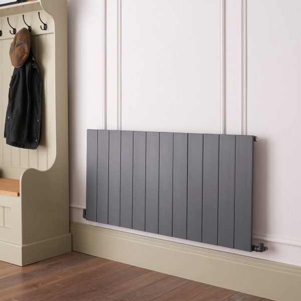 Towelrads Ascot Single Horizontal radiator in anthracite - 600mm x 1224mm