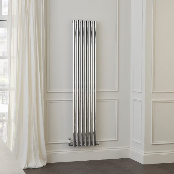 Towelrads Dorney Single Vertical Radiator in Chrome - 1800mm x 352mm
