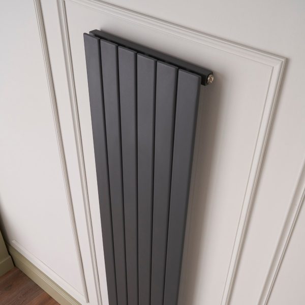Merlo Single Vertical Radiator in Anthracite - 1800mm x 435mm Towelrads Merlo Single Vertical Radiator in Anthracite - 1800mm x 435mm