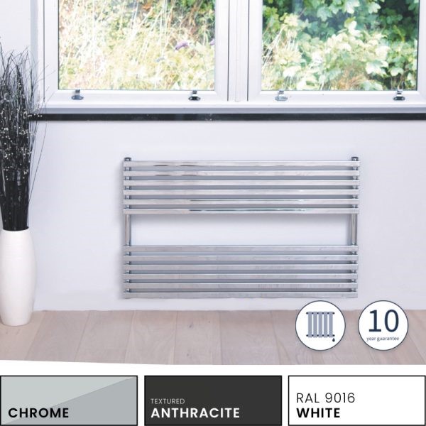 Towelrads Oxfordshire Horizontal Towel Radiator in Chrome