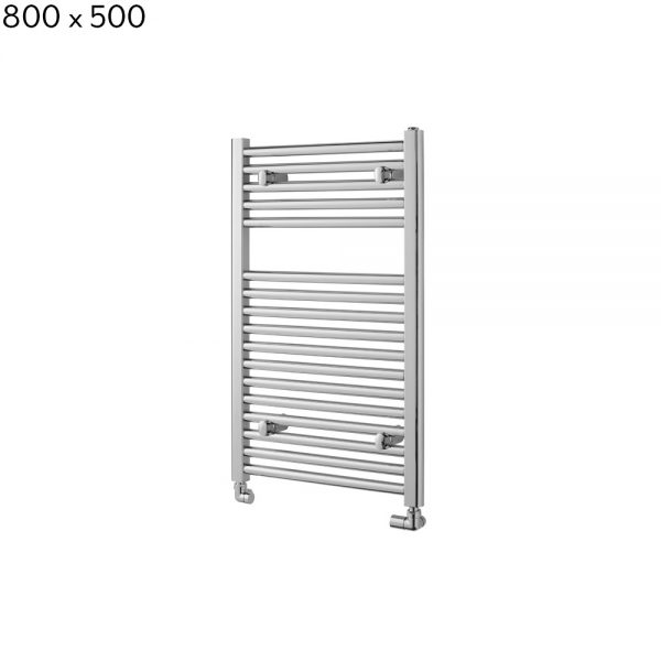Towelrads Pisa Straight Towel Rail in Chrome - 800mm x 500mm