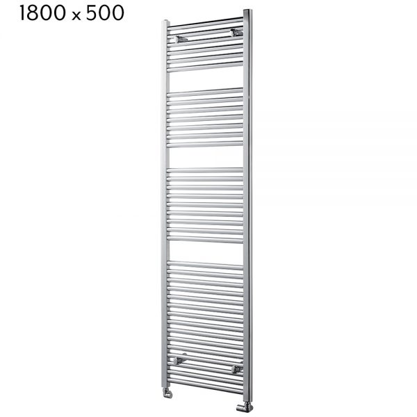 Towelrads Pisa Straight Towel Rail in Chrome - 1800mm x 500mm