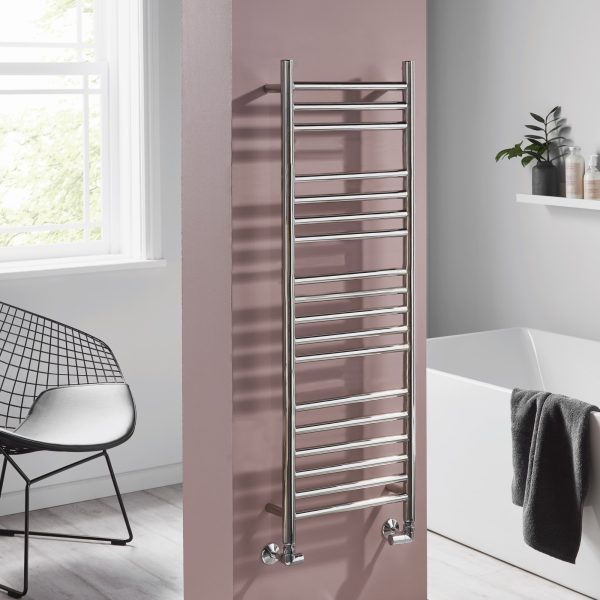 Towelrads Eversley Stainless Steel Towel Radiator in Chrome - 1200mm x 400mm