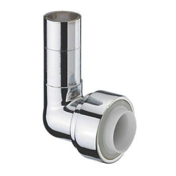 Towelrads Push Fit Elbow 15-10mm - Chrome