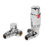 Towelrads Chrome Corner TRV valve set