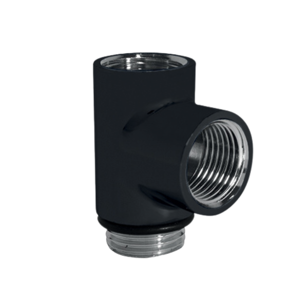 Towelrads Black T-piece - 690055