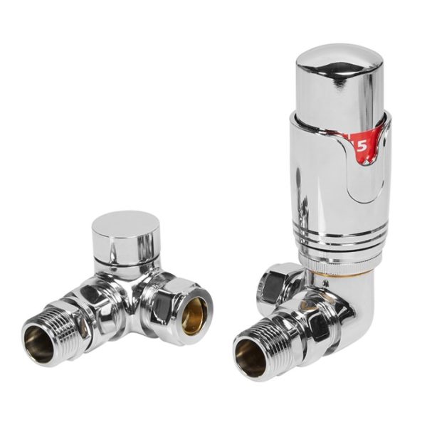 Towelrads Chrome Corner TRV valve set - 129022