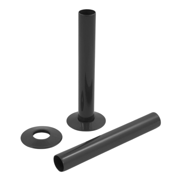 Towelrads 130mm Pipe Sleeve Set in Black - 690234