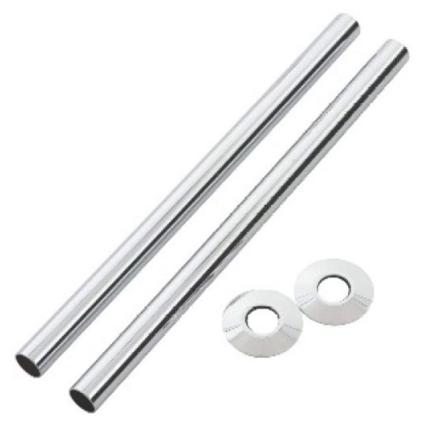 Towelrads 300mm Pipe Sleeve Set in Chrome - 690060