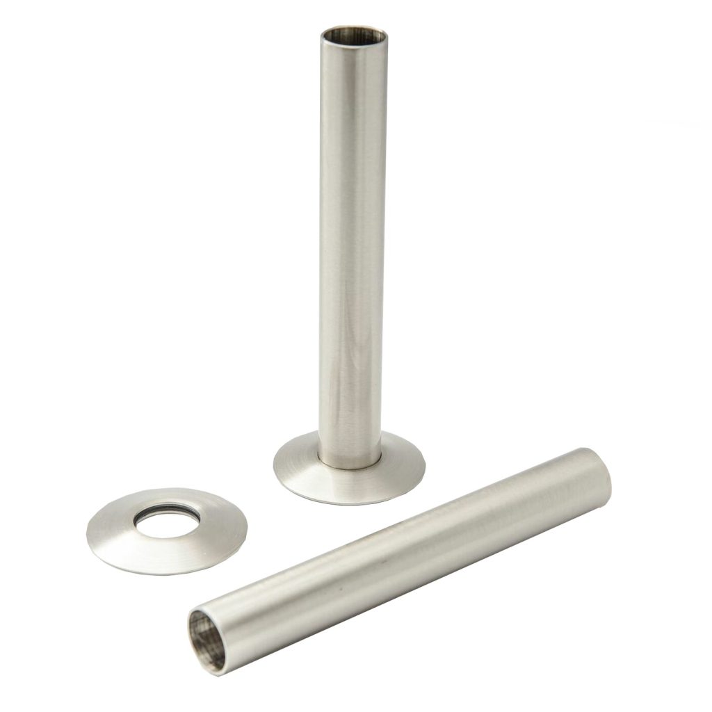 satin brushed nickel pipe sleeve set.