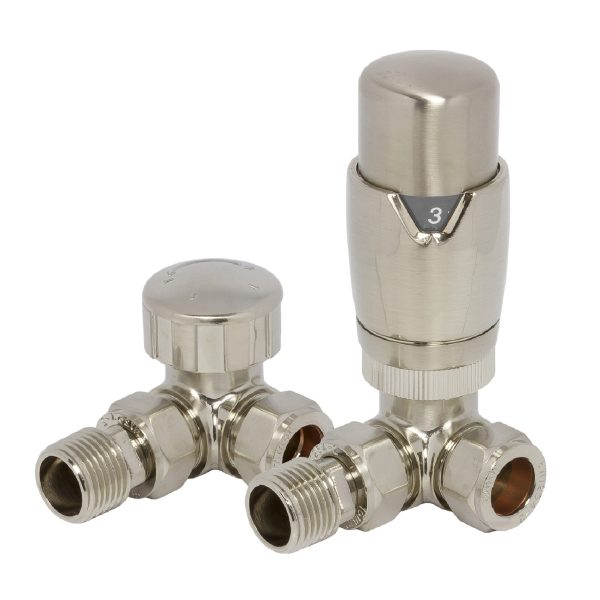 Towelrads Corner TRV in Satin Brushed Nickel
