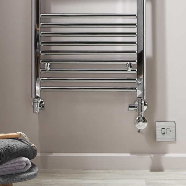 Towelrads Dual Fuel Manual Valve Set Up in Chrome