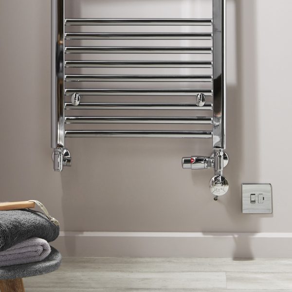 Towelrads Dual Fuel TRV Valve Set Up in Chrome