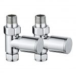 Towelrads Round Straight Manual Valve And Lockshield - Chrome