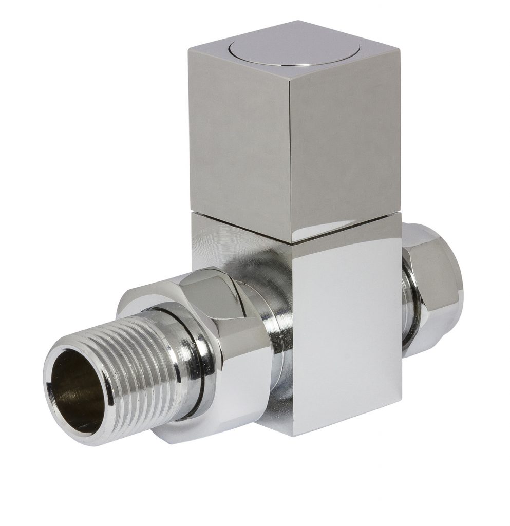 Straight Valve And Lockshield Chrome Available on Towelrads