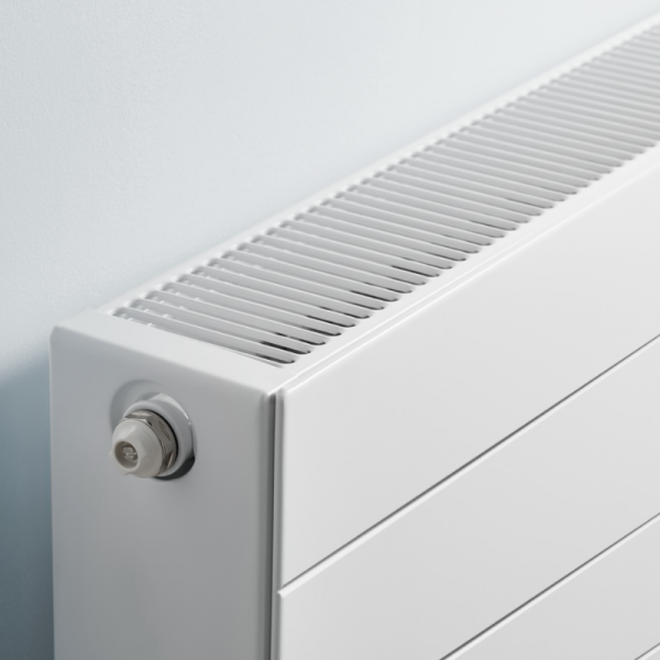 Towelrads Flat Lined Panel Radiator in White - Close Up