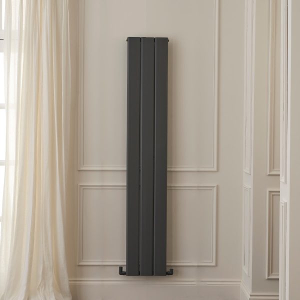 Towelrads Berkshire Vertical Radiator in Anthracite - 1800mm x 305mm