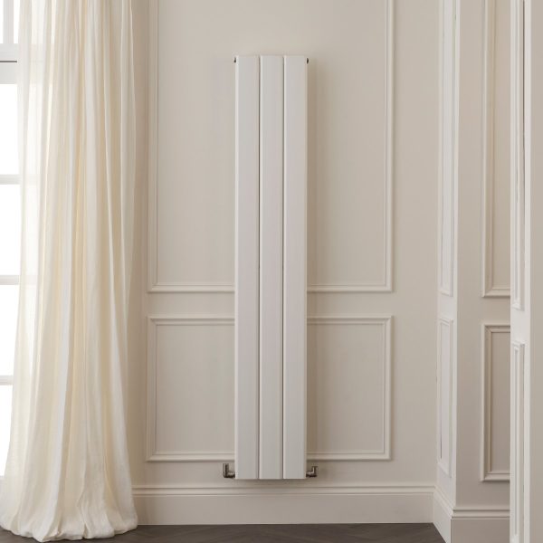 Towelrads Berkshire Double Vertical Radiator in White - 1800mm x 305mm
