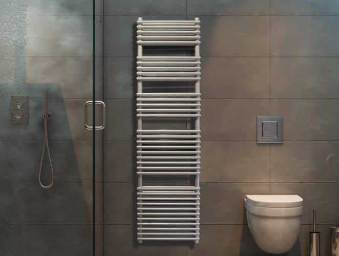 Towelrads Pisa Plus Towel Radiator in Pearl Silver