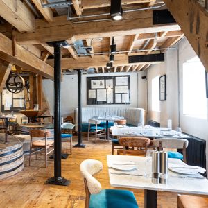 Blackpool mill restaurant with anthracite radiator and booth sporting 19th century decor