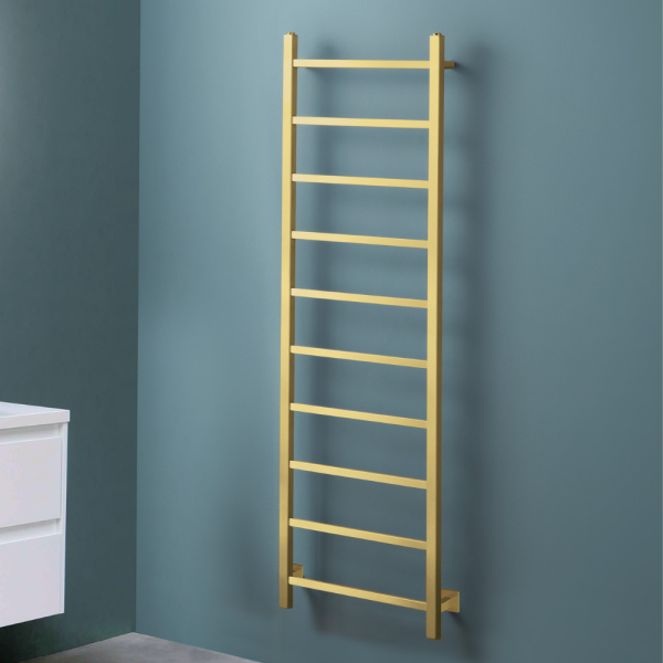 Towelrads Diva Dry Electric Towel Radiator in Brushed Brass