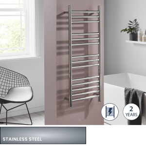 Towelrads Eversley Stainless Steel Dry Electric Towel Radiator in Chrome
