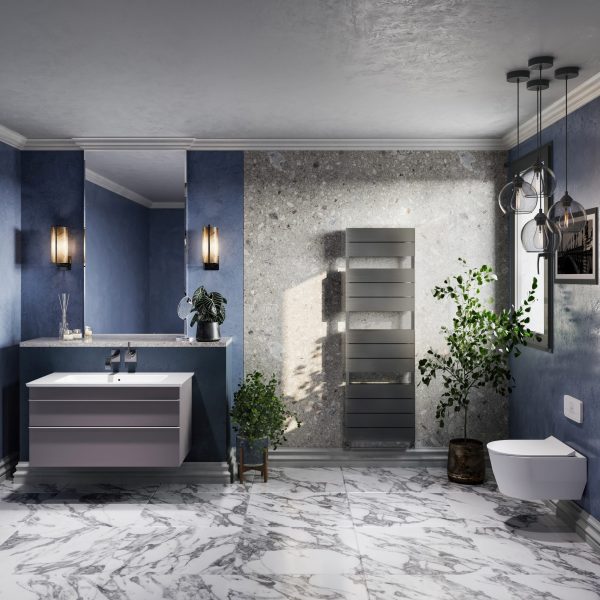 Towelrads Sandhurst Towel Rail in Anthracite - 1570mm x 500mm