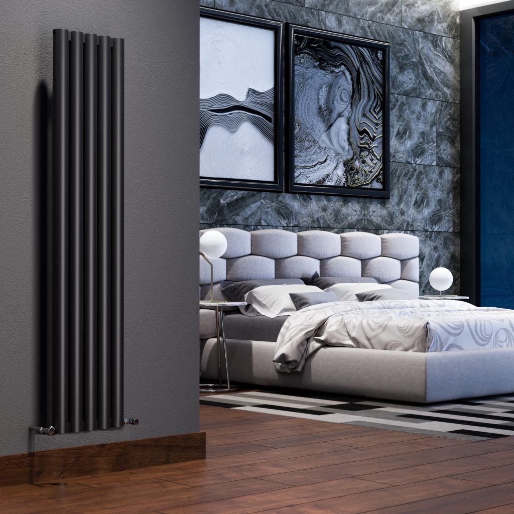 Oxshott Vertical Black Designer Radiator