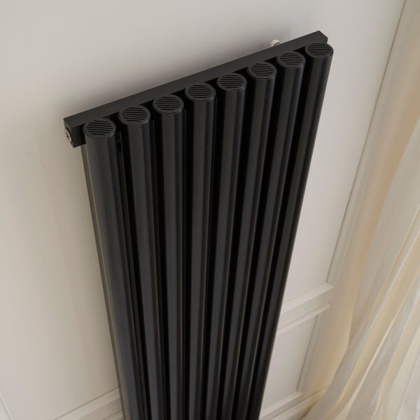 Towelrads Oxshott 1800x495 Vertical Radiator in Black - 240012