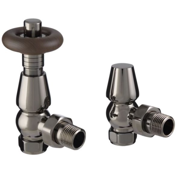 Towelrads Chelsea Angled TRV Valve in Black Nickel - 690021