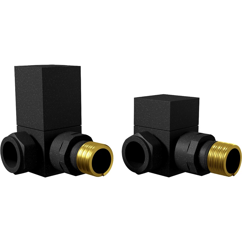 Towelrads Square Corner Black Manual Valve set - 690043