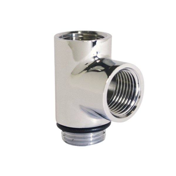 Towelrads T-piece in Satin Brushed Nickel - 690057