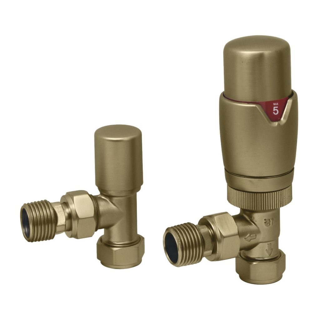 Towelrads Angled TRV Brushed Brass - 690198