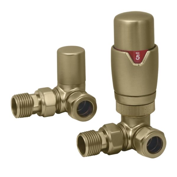 Towelrads Corner TRV Brushed Brass - 690202