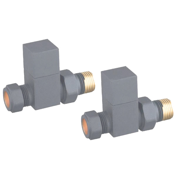 Towelrds Square Manual Basalt Grey Straight Valve set - 690223