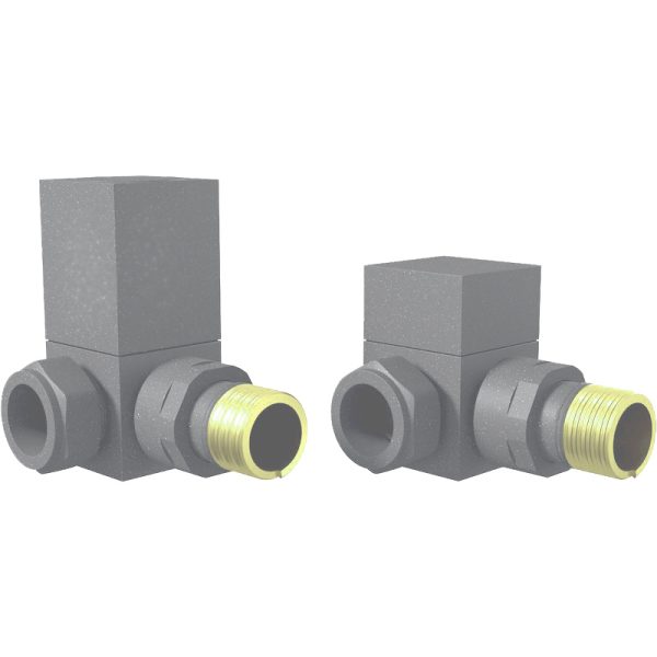 Towelrads Square Manual Basalt Grey Corner Valve - 690225