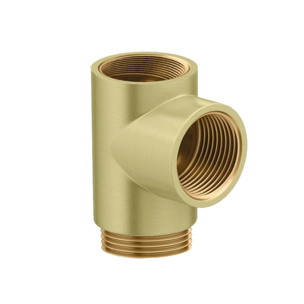 Towelrads T-piece in Brushed Brass - 690228