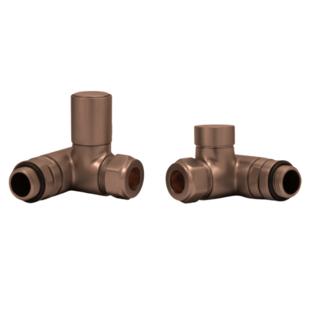 Towelrads corner manual dual fuel valve in brushed bronze - 690379