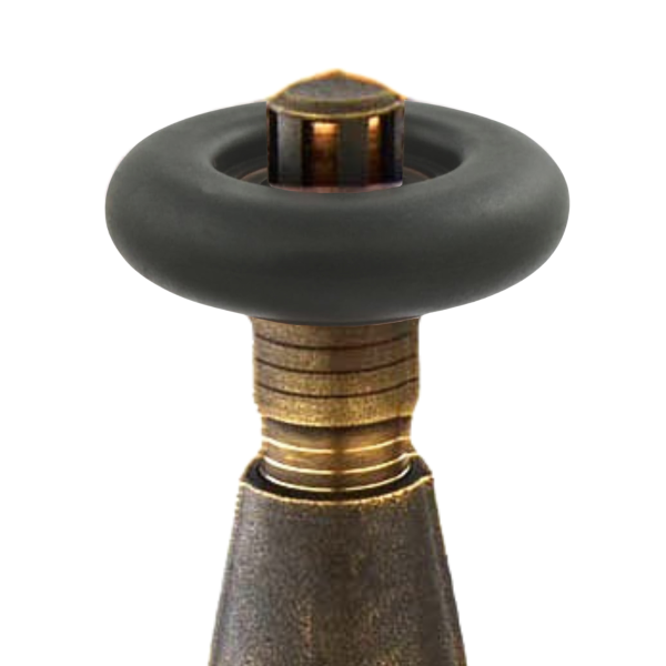 Towelrads Chelsea Black & Antique Brass Handle - 696919