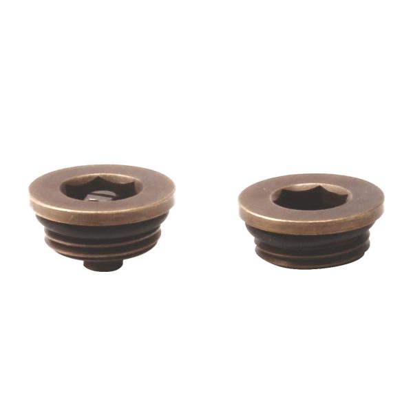 Towelrads Bleed Valve & Blanking Plug in Antique Brass - 690351