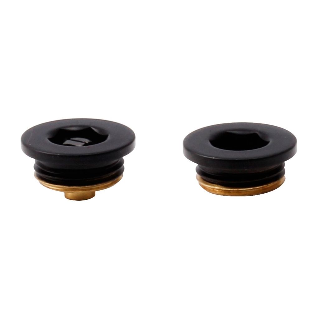 Towelrads bleed valve and plug set black - 690358