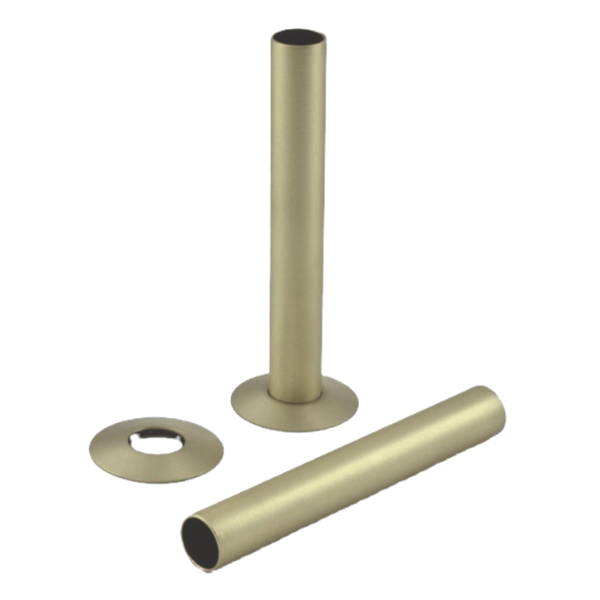 Towelrads 130mm Pipe Sleeve Set in Brushed Brass - 690243