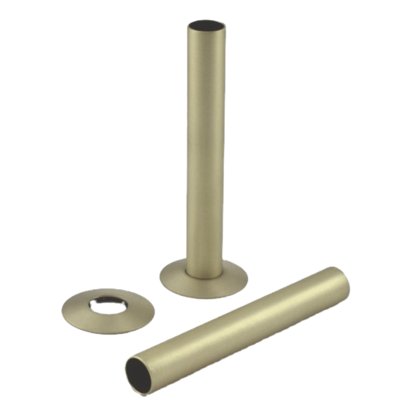 Towelrads 130mm pipe sleeve set brushed brass - 690243