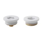 Towelrads bleed valve and plug set white - 690360