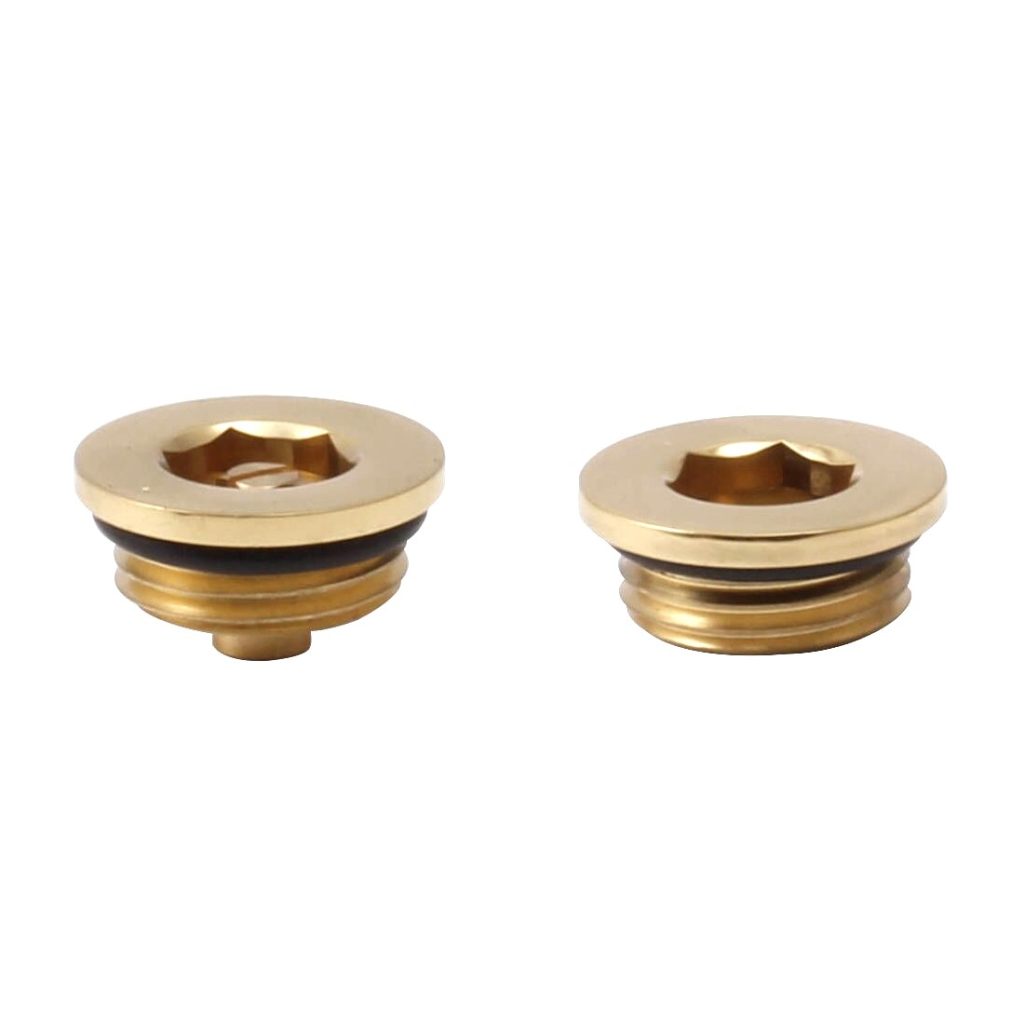 Towelrads bleed valve and plug set polished brass - 690356